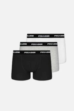 Tatun Boxershorts 3 Pack Black Grey Melange White